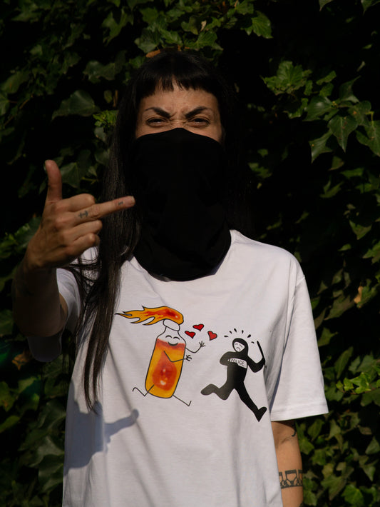 US: MOLOTOV CHASING PIG - ACAB - Fair Wear - Organic - Unisex T-Shirt - FREE DELIVERY
