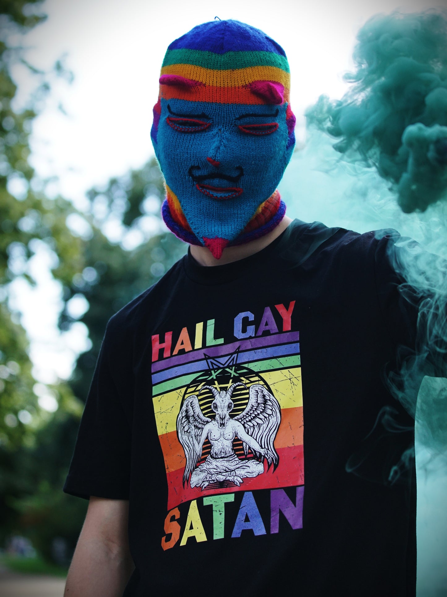 EU: HAIL GAY SATAN - Fair Wear - Unisex organic T-Shirt - EU - FREE DELIVERY