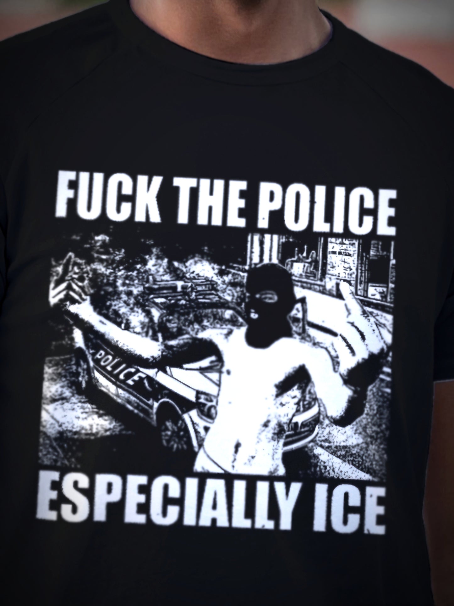 Fuck The Police Especially ICE - Fair Wear - Unisex Organic cotton T-Shirt - FREE DELIVERY