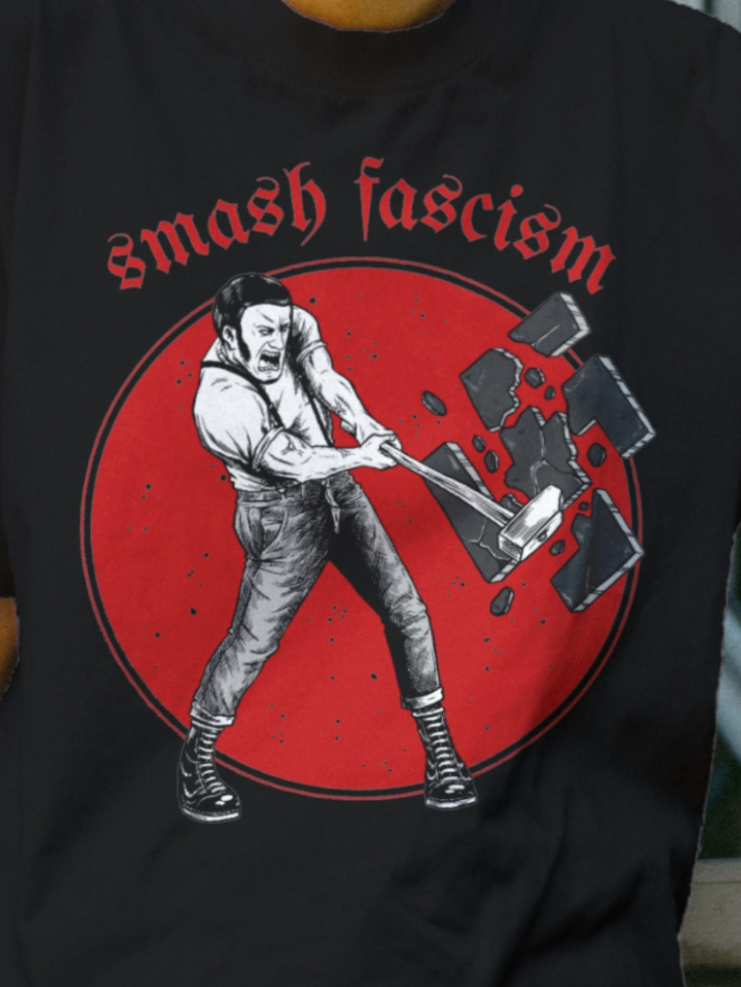 Smash Fascism - Fair Wear - Organic - Unisex organic cotton t-shirt - FREE DELIVERY